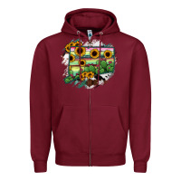 Burgundy Connecticut State Map Zipper Hoodie - RanaPortraitStore