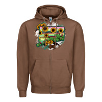 Chestnut Connecticut State Map Zipper Hoodie - RanaPortraitStore