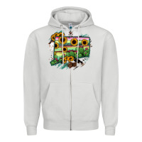 Dove Grey Connecticut State Map Zipper Hoodie - RanaPortraitStore