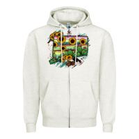 Oatmeal Heather Connecticut State Map Zipper Hoodie - RanaPortraitStore