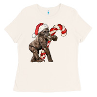 Bone Christmas Candy Cane Baby Gorilla Ladies Tee - LillyAllenDesigns