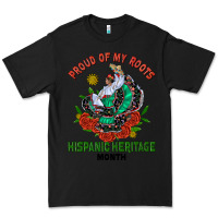 Black traditional lady hispanic heritage month Premium Tee - BundleAndBundleShop