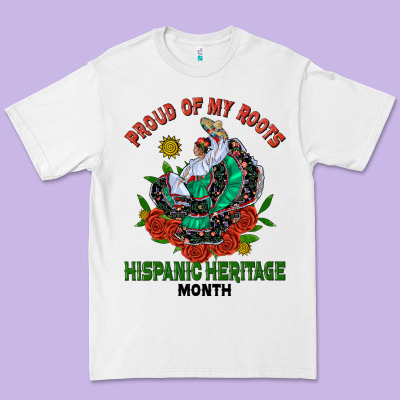 Traditional Lady Hispanic Heritage Month Premium Tee Designed By Bundleandbundleshop