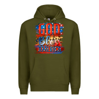 Army Green God Bless America Premium Hoodie - Jasminsmagicworld