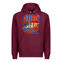 Burgundy God Bless America Premium Hoodie - Jasminsmagicworld
