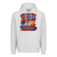 Dove Grey God Bless America Premium Hoodie - Jasminsmagicworld