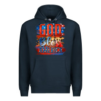 Navy God Bless America Premium Hoodie - Jasminsmagicworld