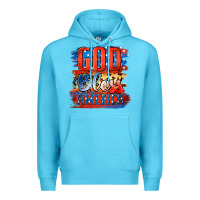 Ocean Blue God Bless America Premium Hoodie - Jasminsmagicworld