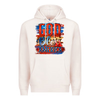 Pale Pink God Bless America Premium Hoodie - Jasminsmagicworld