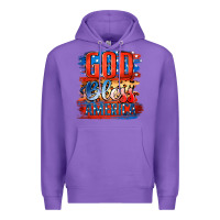 Purple God Bless America Premium Hoodie - Jasminsmagicworld