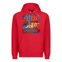 Red God Bless America Premium Hoodie - Jasminsmagicworld