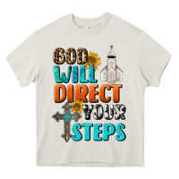Cream God Will Direct Your Steps Heavy Core Tee - BundleAndBundleShop