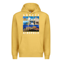 Antique Gold greece acropolis famous sights gallery traveler souvenir t shirt Premium Hoodie - baoMotion