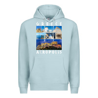 Blue Mist greece acropolis famous sights gallery traveler souvenir t shirt Premium Hoodie - baoMotion