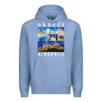 Colony Blue greece acropolis famous sights gallery traveler souvenir t shirt Premium Hoodie - baoMotion