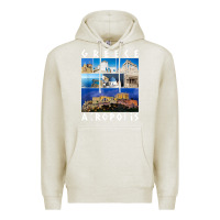 Oatmeal Heather greece acropolis famous sights gallery traveler souvenir t shirt Premium Hoodie - baoMotion