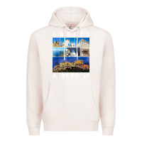 Pale Pink greece acropolis famous sights gallery traveler souvenir t shirt Premium Hoodie - baoMotion