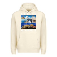Sandshell greece acropolis famous sights gallery traveler souvenir t shirt Premium Hoodie - baoMotion