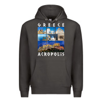 Smoke greece acropolis famous sights gallery traveler souvenir t shirt Premium Hoodie - baoMotion