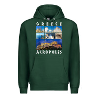 Sports Green greece acropolis famous sights gallery traveler souvenir t shirt Premium Hoodie - baoMotion