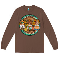 Chestnut fall gnomes round earrings 4 Long Sleeve Tee - Artiststas