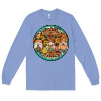 Colony Blue fall gnomes round earrings 4 Long Sleeve Tee - Artiststas