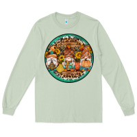 Matcha fall gnomes round earrings 4 Long Sleeve Tee - Artiststas