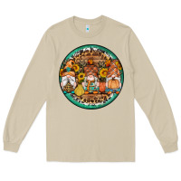 Mushroom fall gnomes round earrings 4 Long Sleeve Tee - Artiststas