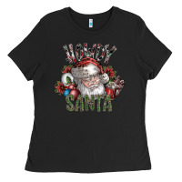 Black howdy santa Ladies Tee - SublimationCraftShop