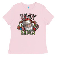 Bubblegum Pink howdy santa Ladies Tee - SublimationCraftShop