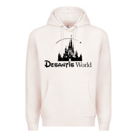 Pale Pink desantis world anti woke corporation political t shirt Premium Hoodie - baoMotion