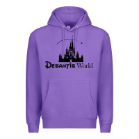 Purple desantis world anti woke corporation political t shirt Premium Hoodie - baoMotion