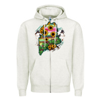 Oatmeal Heather maine Zipper Hoodie - RanaPortraitStore