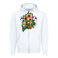 White maine Zipper Hoodie - RanaPortraitStore