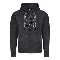 Vintage Black halloween dancing skeletons Vintage Hoodie - BarkalooDesign