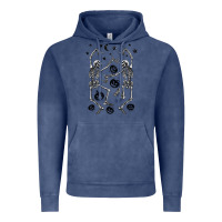 Vintage Denim halloween dancing skeletons Vintage Hoodie - BarkalooDesign