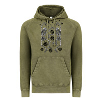 Vintage Olive halloween dancing skeletons Vintage Hoodie - BarkalooDesign