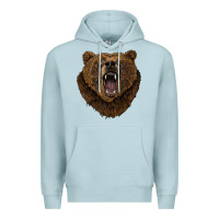 Blue Mist bear head Premium Hoodie - BarkalooDesign