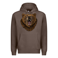 Coffee bear head Premium Hoodie - BarkalooDesign