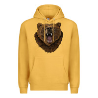 Mustard bear head Premium Hoodie - BarkalooDesign