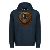 Navy bear head Premium Hoodie - BarkalooDesign