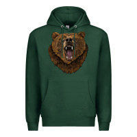 Sports Green bear head Premium Hoodie - BarkalooDesign