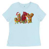Baby Blue Joy Rooster Ladies Tee - LillyAllenDesigns