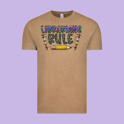 Librarians Rule Vintage Tee Designed By Cowhidedigitalart