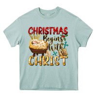 Arona christmas begins with christ Heavy Core Tee - FaDigitalArtStudio