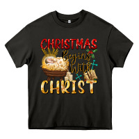Asphalt christmas begins with christ Heavy Core Tee - FaDigitalArtStudio