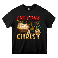 Black christmas begins with christ Heavy Core Tee - FaDigitalArtStudio