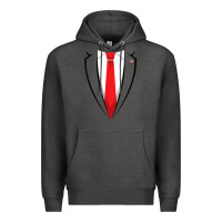 Charcoal Heather halloween trump suit shirt us president easy costume t shirt Premium Hoodie - baoMotion