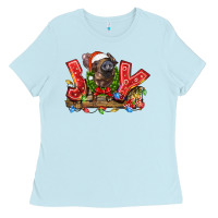 Baby Blue joy pig Ladies Tee - LillyAllenDesigns