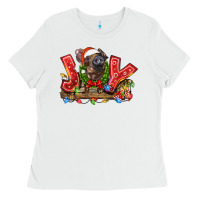 White joy pig Ladies Tee - LillyAllenDesigns